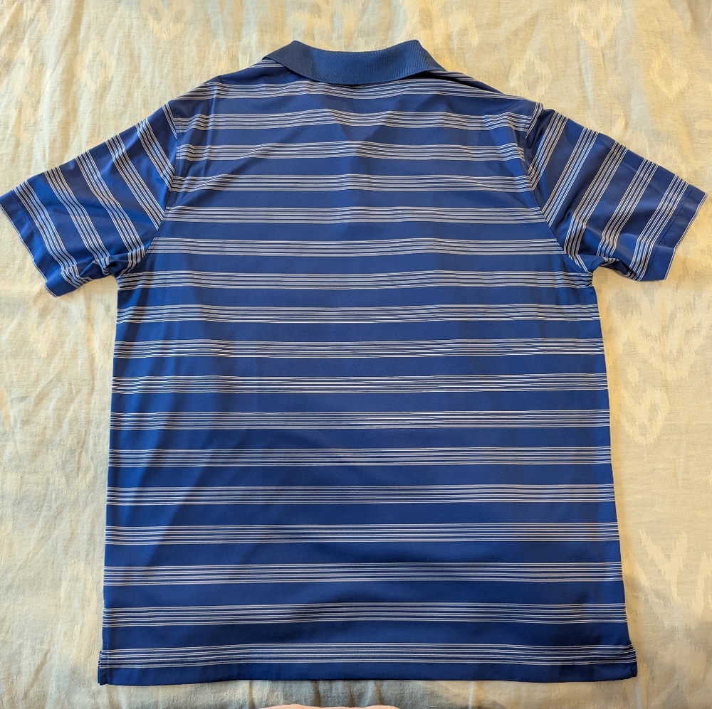 Nike Blue Striped Polo Shirt - Picture 3 of 3